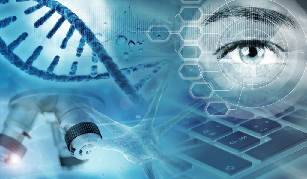 genetic research abstract background